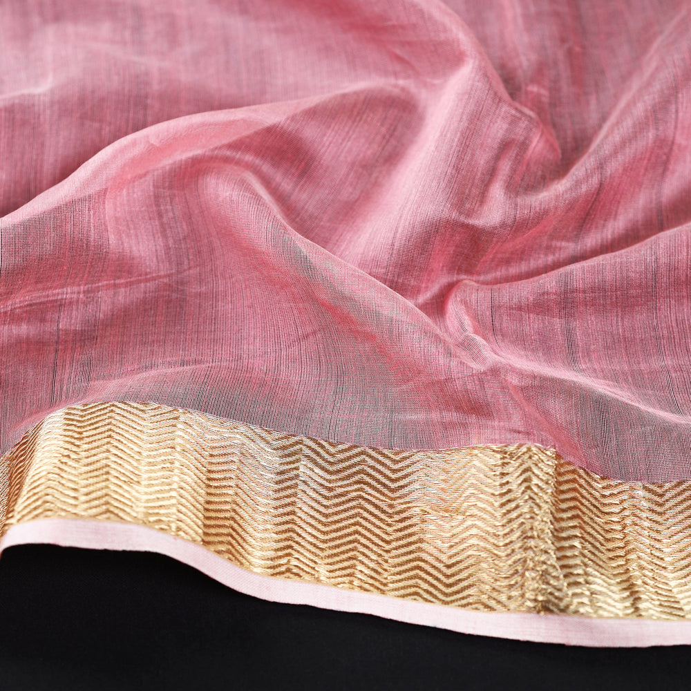 Pink - Maheshwari Silk Blouse Piece 70