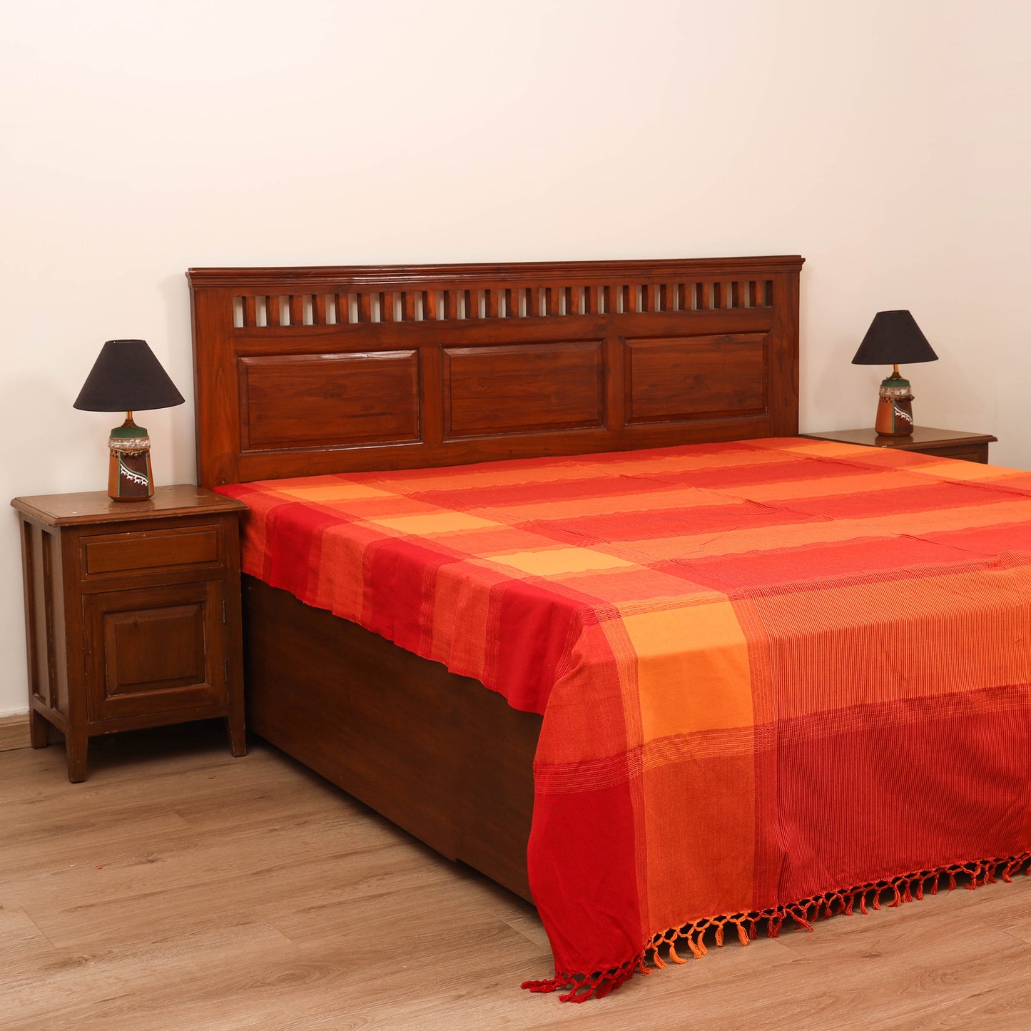 Bijnor Pure Handloom Cotton Double Bed Sheet (108 x 90 in) 45