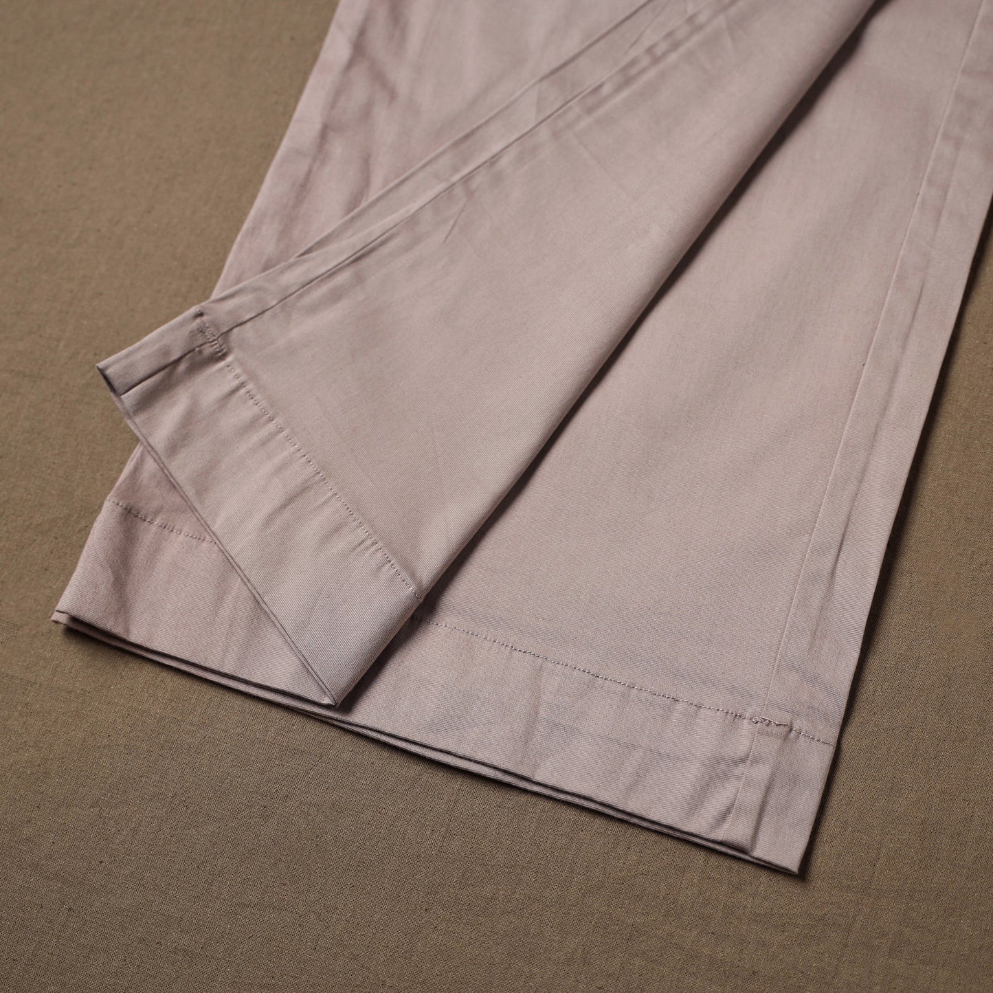 Beige - Cotton Lycra Elasticated Plain Pant for Women 05