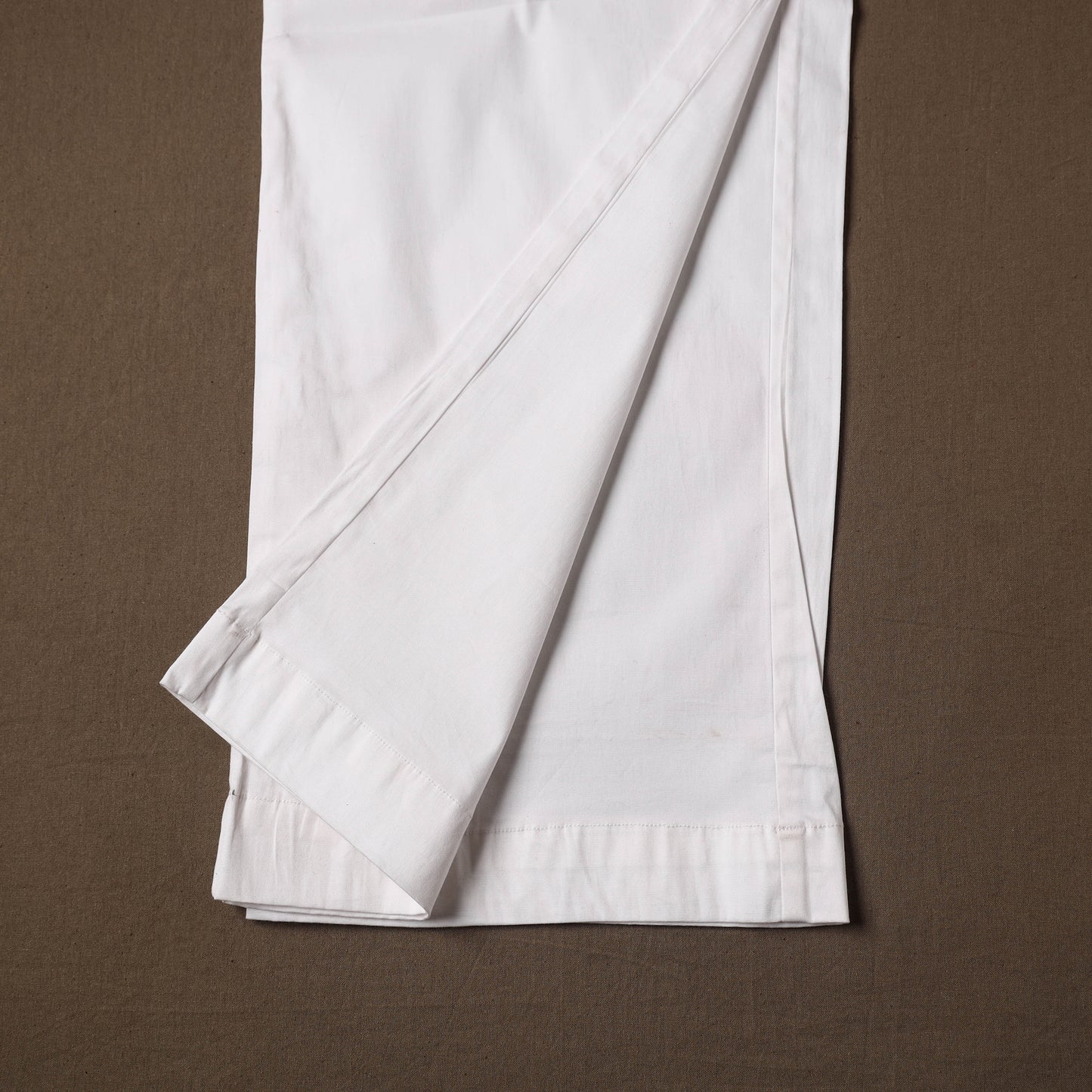 White - Cotton Lycra Elasticated Plain Pant for Women 04