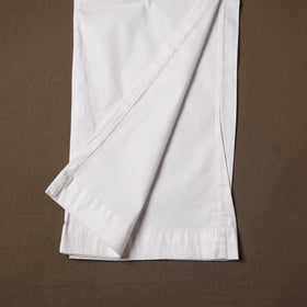 White - Cotton Lycra Elasticated Plain Pant for Women 04