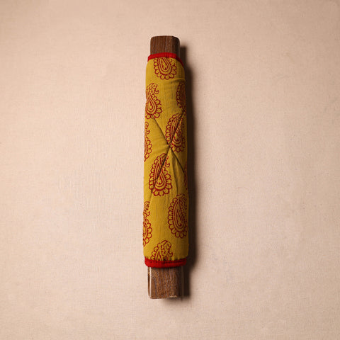 Buy Handmade Cotton Yellow Fridge Handle Cover