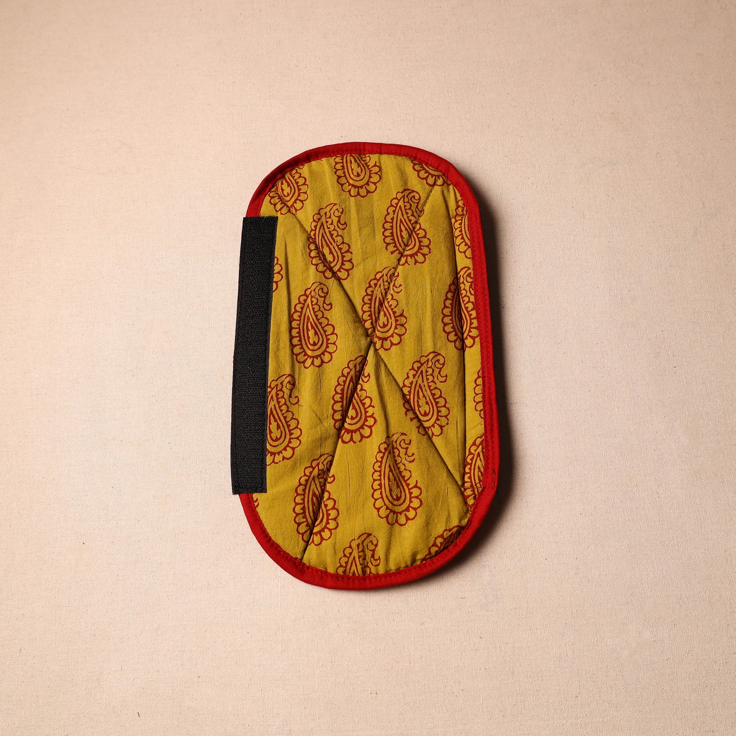 Buy Handmade Cotton Yellow Fridge Handle Cover