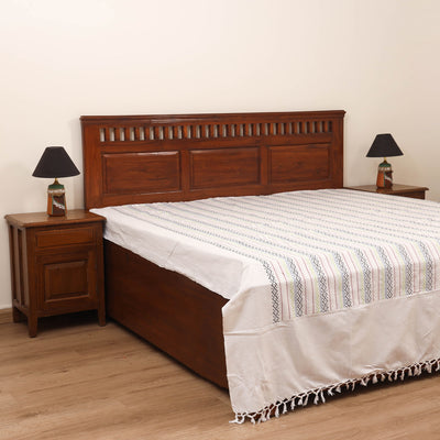 Bijnor Pure Handloom Cotton Double Bed Sheet (108 x 90 in) 31