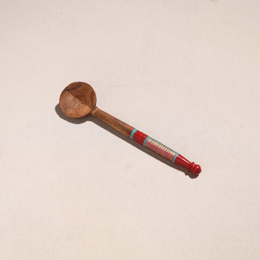 Handmade Lacquered Wooden Ladle Spoon (12 in) 37