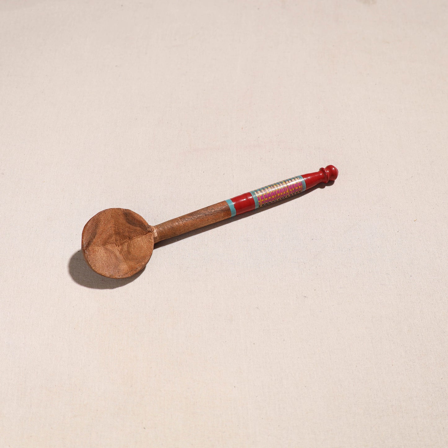 Handmade Lacquered Wooden Ladle Spoon (12 in) 37