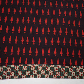 Shop Red Pipad Block Printed Cotton Blouse Piece