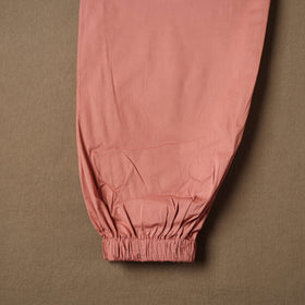Peach - Cotton Lycra Elasticated Plain Pant for Women 09