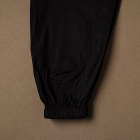 Black - Cotton Lycra Elasticated Plain Pant for Women 10