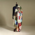 Multicolor - patchwork reversible silk bengal kantha work