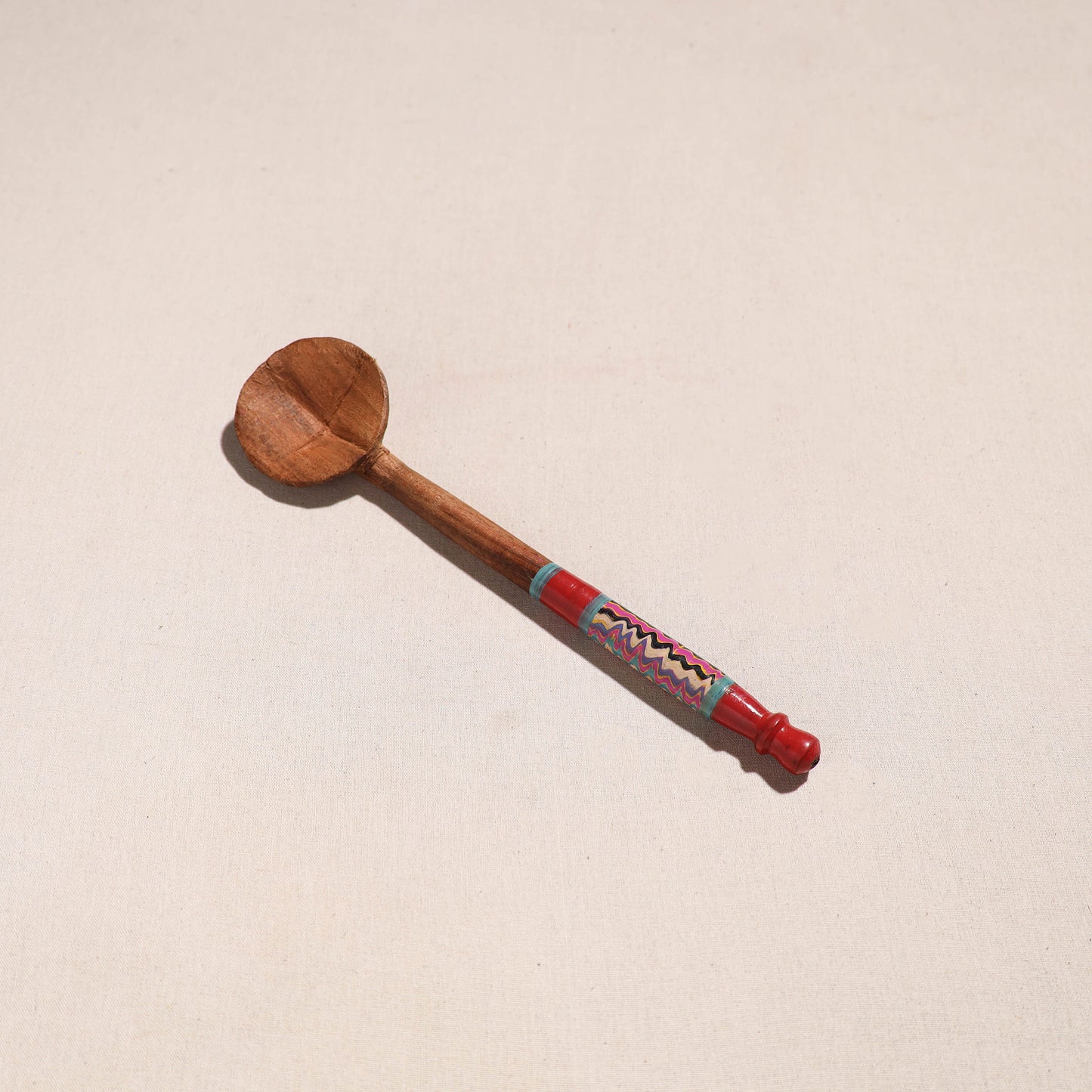 Handmade Lacquered Wooden Ladle Spoon (12 in) 40