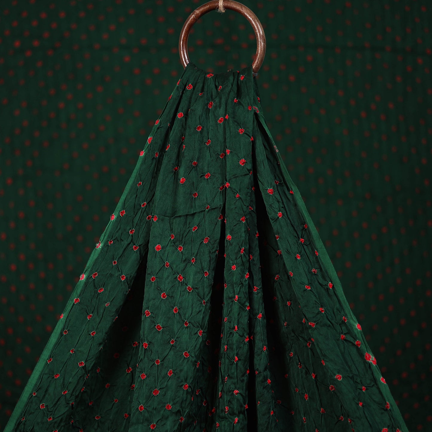 Kutch Bandhani Tie-Dye Modal Silk Fabric 05