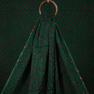 Green - Kutch Bandhani Tie-Dye Modal Silk Fabric 05