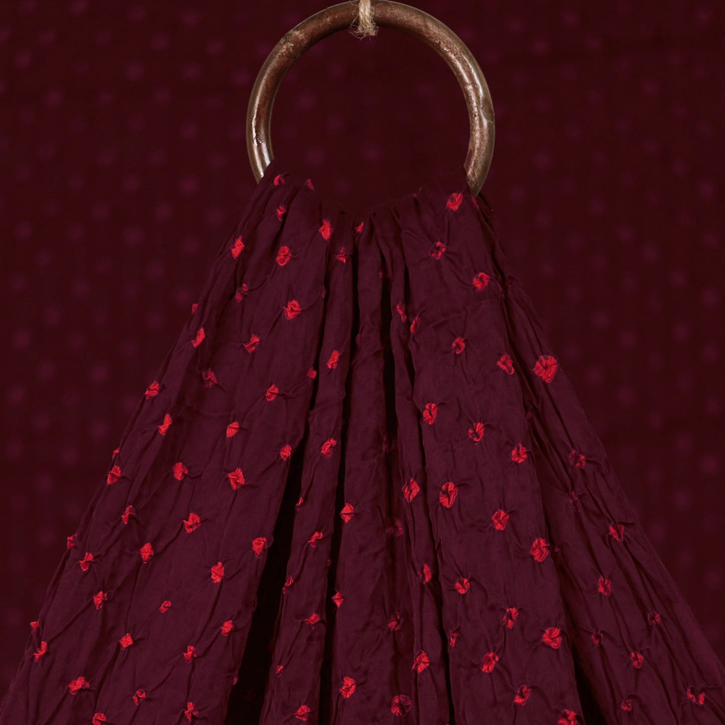 Kutch Bandhani Tie-Dye Modal Silk Fabric 06