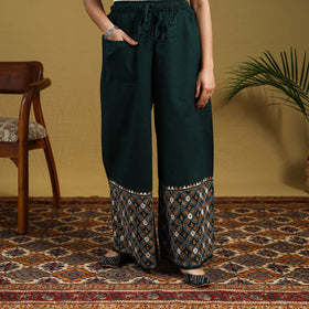 Buy Cotton Bengal Kantha Hand Embroidery Palazzo