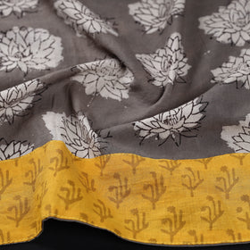 Grey - bindaas printed cotton blouse piece 97 - handcrafted