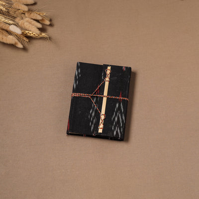 Handmade Paper Notebook in Ikat Cover with Thread Lock (7 x 5 in) 01