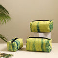 Yellow Handmade Cotton Toiletry Bags (Set of 3)
