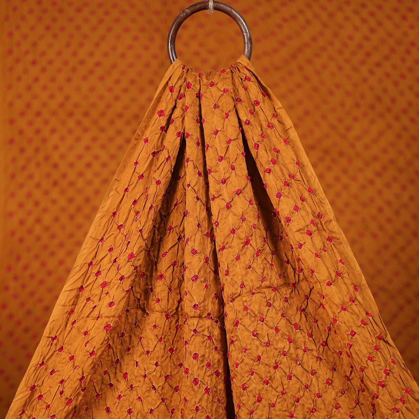 Kutch Bandhani Tie-Dye Modal Silk Fabric 08
