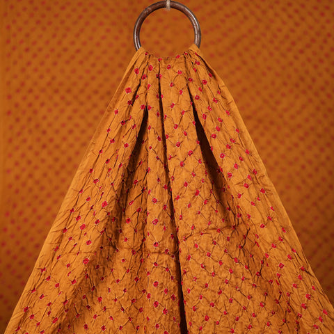 Kutch Bandhani Tie-Dye Modal Silk Fabric 08