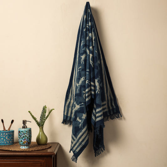 Bindaas Block Printed Jhiri Handloom Cotton Towel