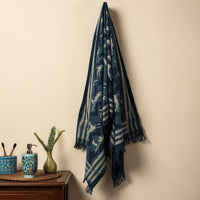 Blue - Bindaas Block Printed Jhiri Handloom Cotton Towel