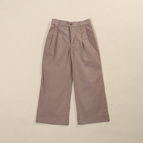 Beige - Cotton Lycra Elasticated Plain Pant for Women 05