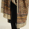 Buy Multicolor Pedana Block Print Cotton Kalamkari Dupatta