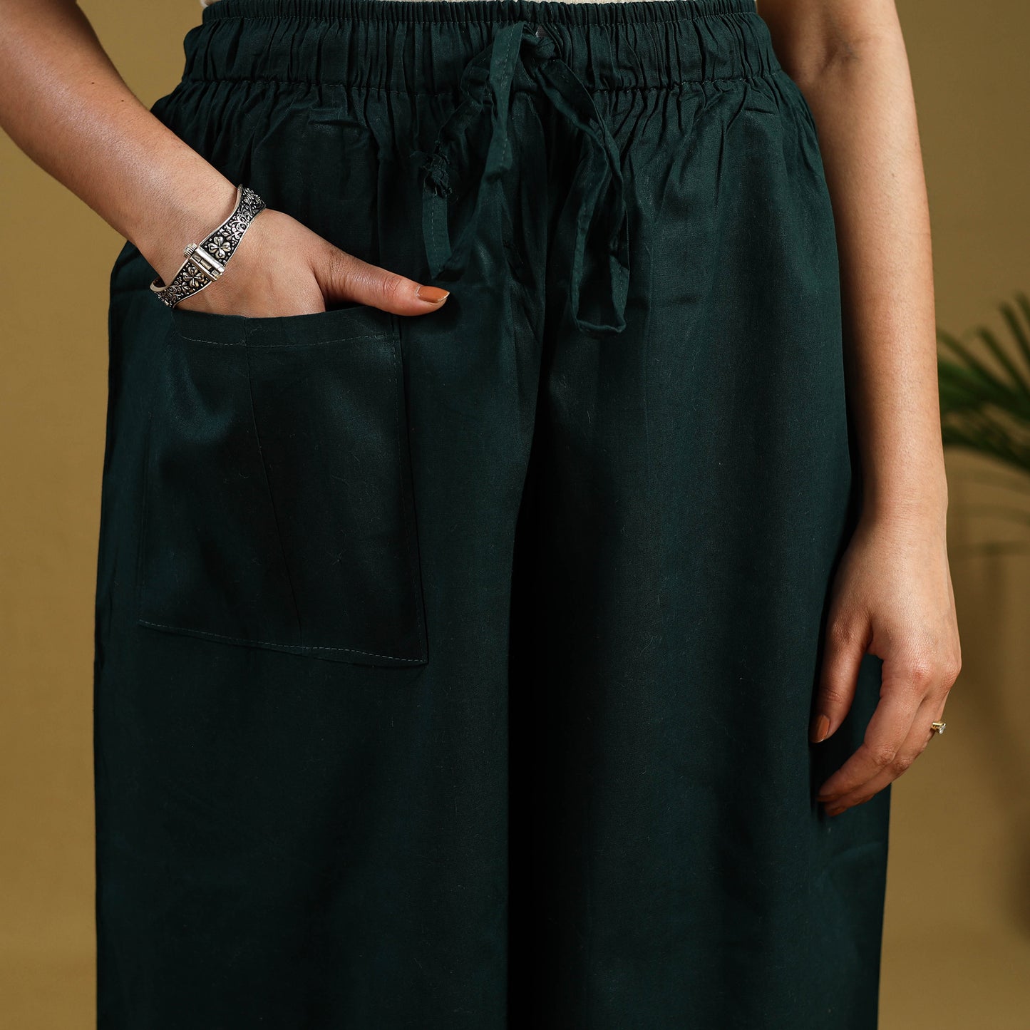 Buy Cotton Bengal Kantha Hand Embroidery Palazzo