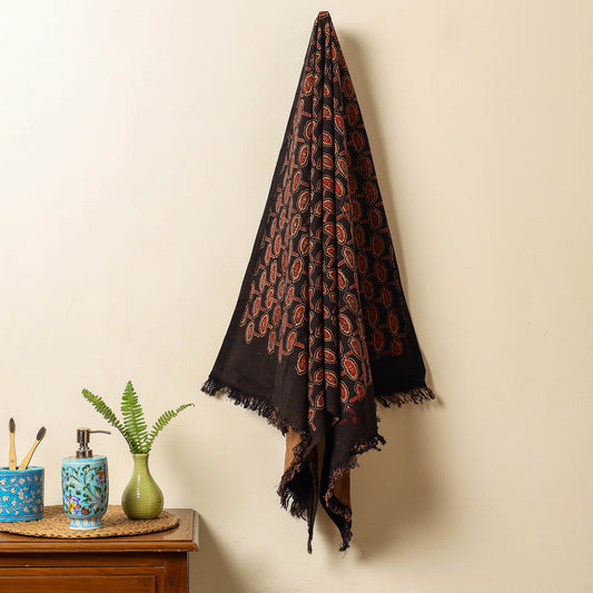 Ajrakh Block Printed Handloom Cotton Towel