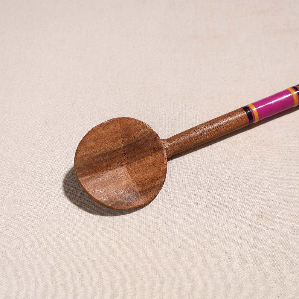 Handmade Lacquered Wooden Ladle Spoon (12 in) 41