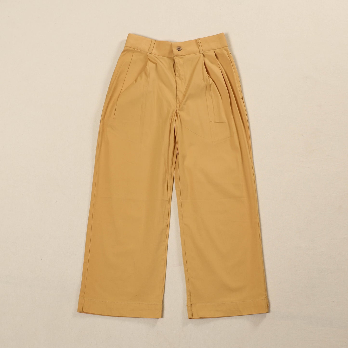 Yellow - Cotton Lycra Elasticated Plain Pant for Women 01