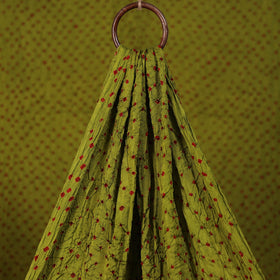 Green - Kutch Bandhani Tie-Dye Modal Silk Fabric 11
