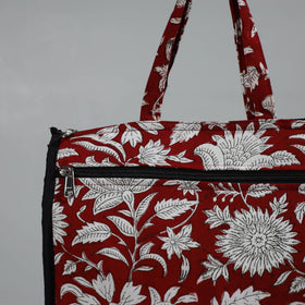Red Handcrafted Cotton Shopping Bag 16
