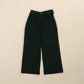 Green - Cotton Lycra Elasticated Plain Pant for Women 03