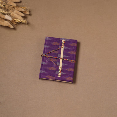 Handmade Paper Notebook in Ikat Cover with Thread Lock (7 x 5 in) 05
