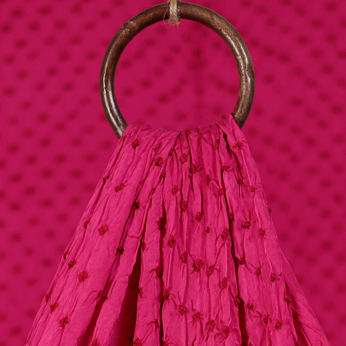 Pink - Kutch Bandhani Tie-Dye Modal Silk Fabric 12