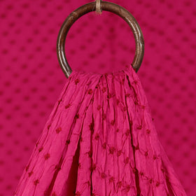 Pink - Kutch Bandhani Tie-Dye Modal Silk Fabric 12