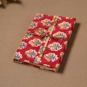 Handmade Paper Notebook in Floral Cover with Thread Lock (7 x 5 in) 06