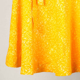Yellow - Hand Batik Print Cotton Wrap Around Skirt 24