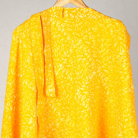 Yellow - Hand Batik Print Cotton Wrap Around Skirt 24