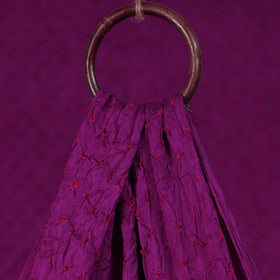 Purple - Kutch Bandhani Tie-Dye Modal Silk Fabric 13