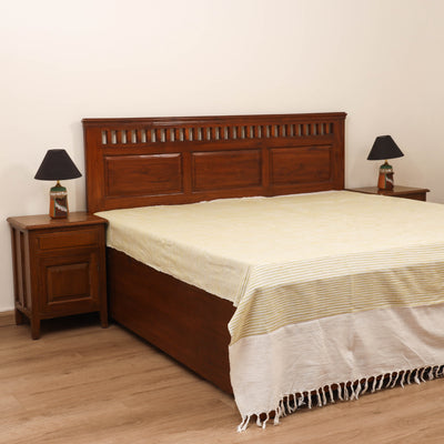 Bijnor Pure Handloom Cotton Double Bed Sheet (108 x 90 in) 35