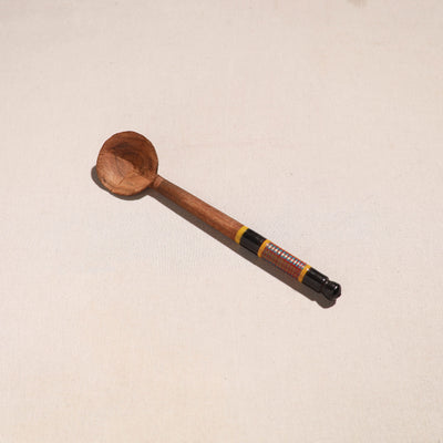 Handmade Lacquered Wooden Ladle Spoon (12 in) 44