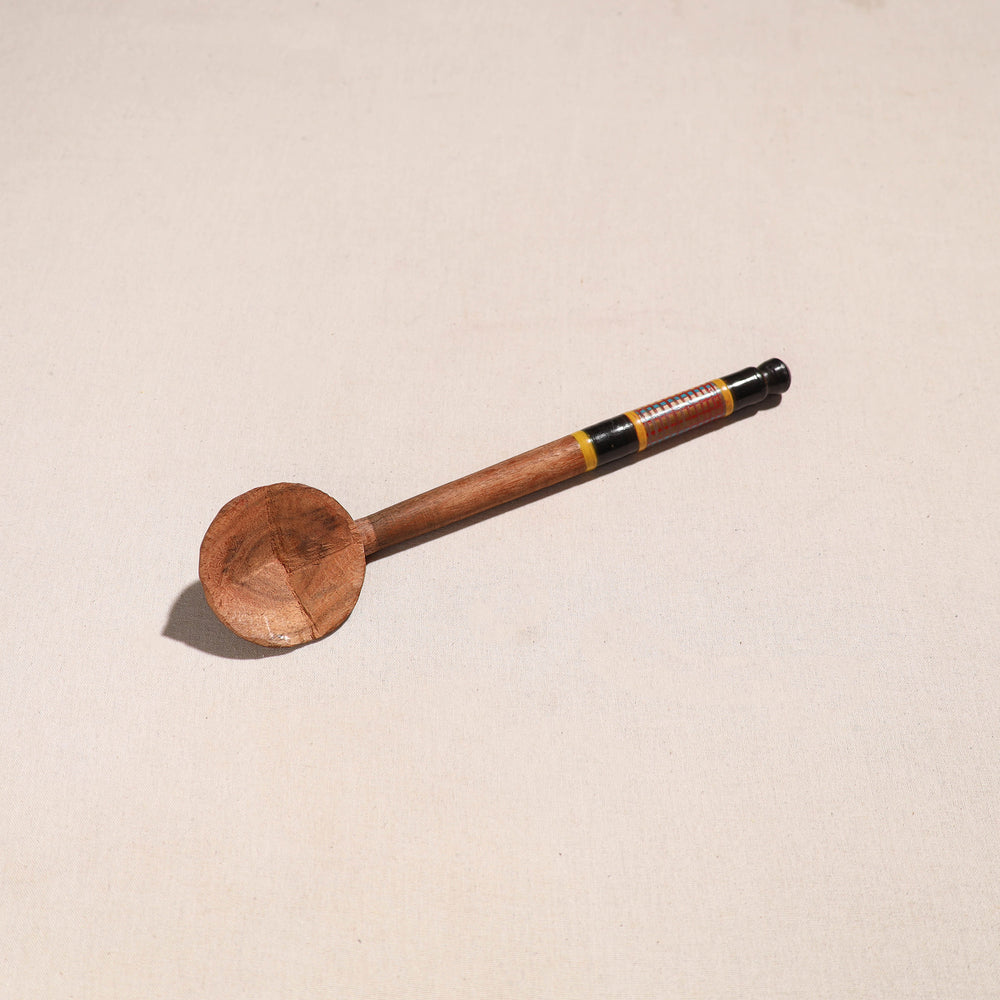 Handmade Lacquered Wooden Ladle Spoon (12 in) 44