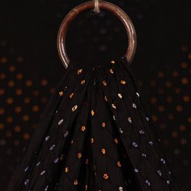 Black - Kutch Bandhani Tie-Dye Modal Silk Fabric 15