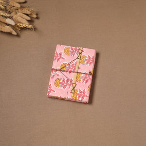 Handmade Paper Notebook in Floral Cover with Thread Lock (7 x 5 in) 09