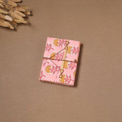 Handmade Paper Notebook in Floral Cover with Thread Lock (7 x 5 in) 09