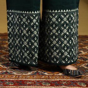 Buy Cotton Bengal Kantha Hand Embroidery Palazzo