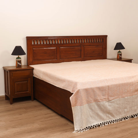 Bijnor Pure Handloom Cotton Double Bed Sheet (108 x 90 in) 36